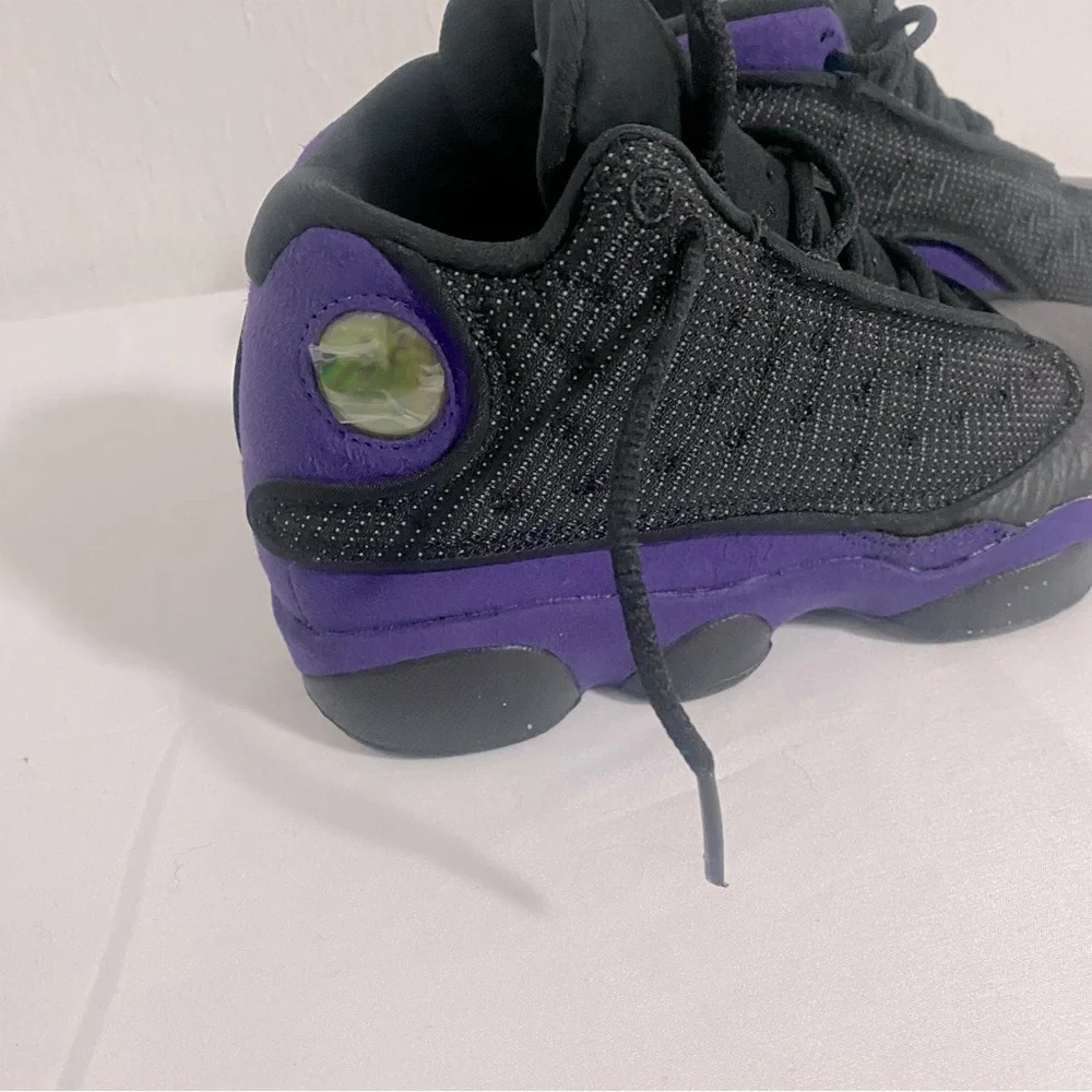 Jordan Air 13 Retro GS Black Court Purple Size 4.5Y/Womens 6 884129-015 NWB